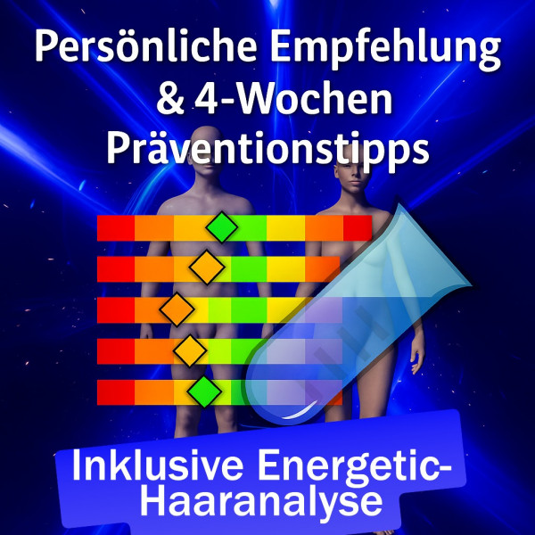 Persönliche Empfehlung plus-4-Wochenplan, inclusive der Energetic-Haaranalyse